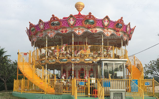 Double decker carousel ride 